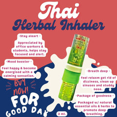 Hong Thai Herbal Nasal Inhaler ยาดมสมุนไพร ตราหงส์ทอง
